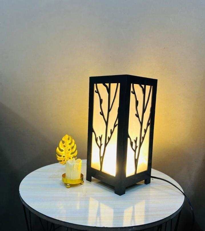 New Branch Motif Design Wooden Table & Floor Lamp