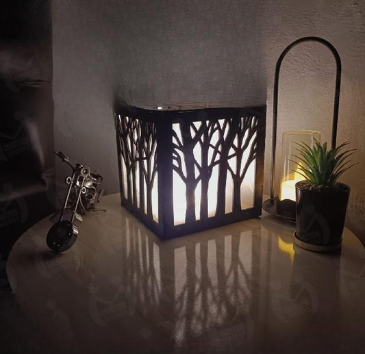 Tree Design Laser Cut Wooden Lamp