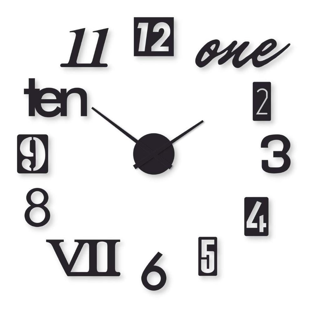 New Beautiful Mix Digit Wooden Wall Clock